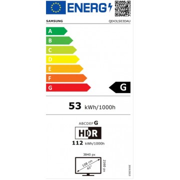 Samsung Smart Τηλεόραση 43" 4K UHD QLED LS03D The Frame HDR (2024) QE43LS03DAUXXH